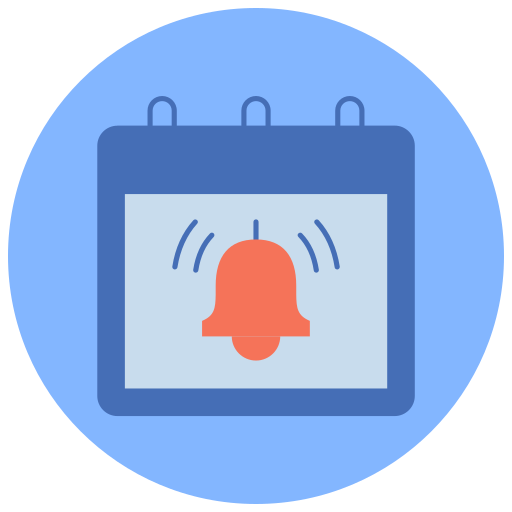 alerta de calendario icono gratis