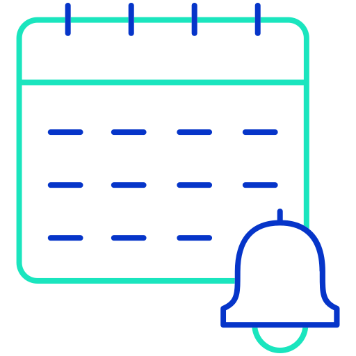 alerta de calendario icono gratis