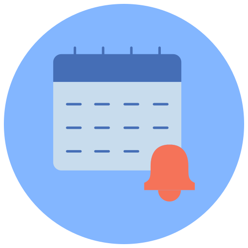 alerta de calendario icono gratis