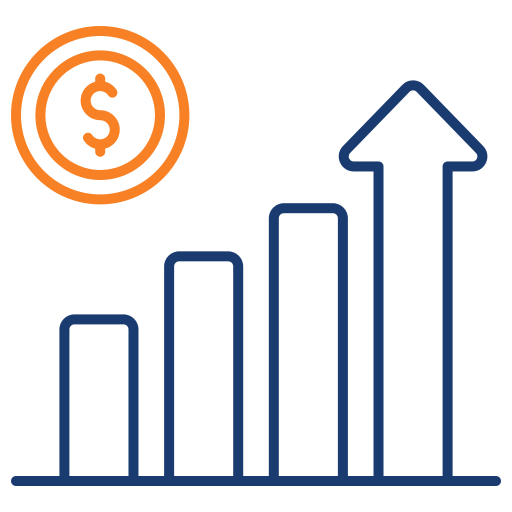 crecimiento empresarial icono gratis