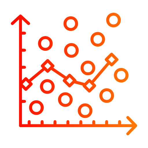 gráfico de dispersión icono gratis