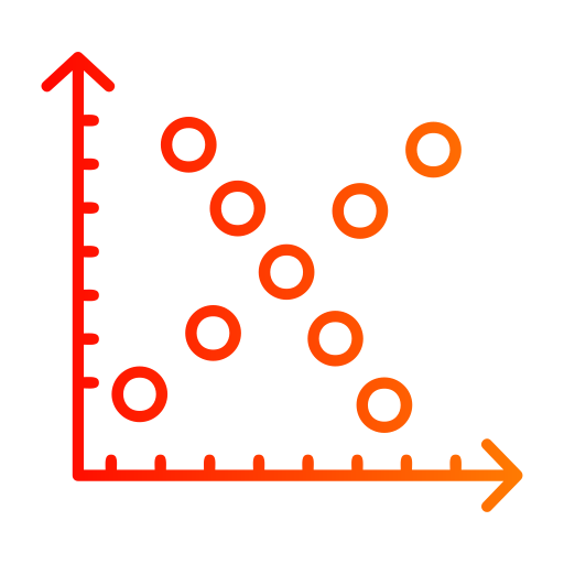 diagrama de dispersión icono gratis