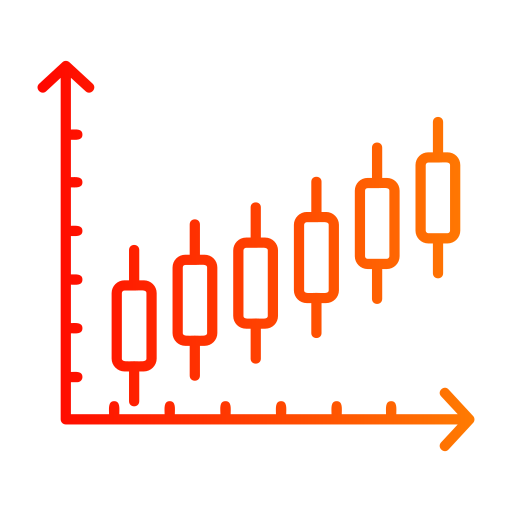 gráfico de velas icono gratis