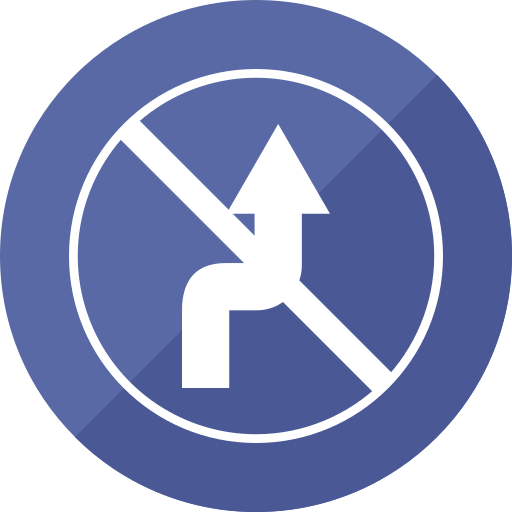 No turn right free icon