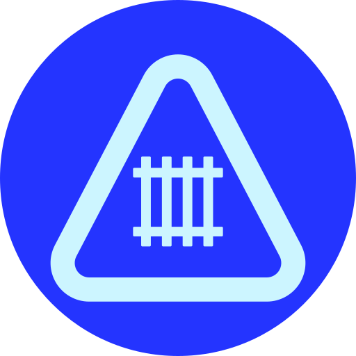 cruce de vías de tren icono gratis