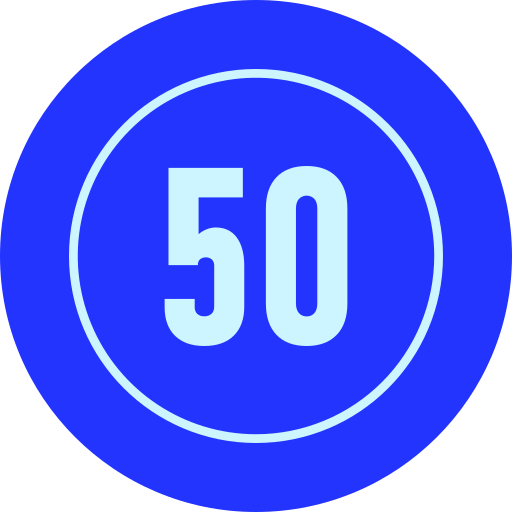 límite de velocidad 50 icono gratis