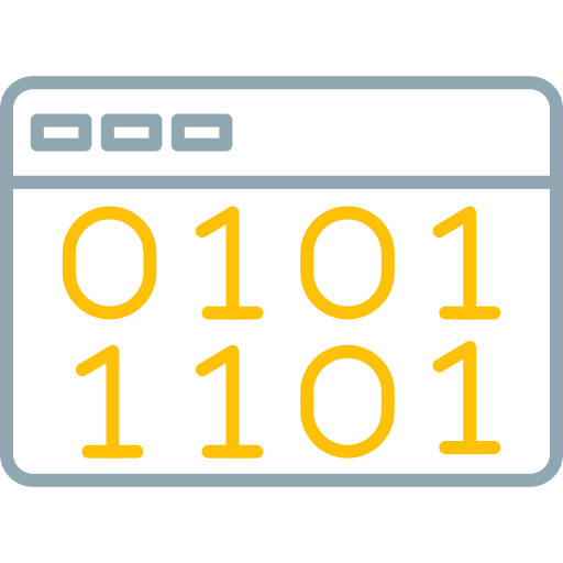 código binario icono gratis