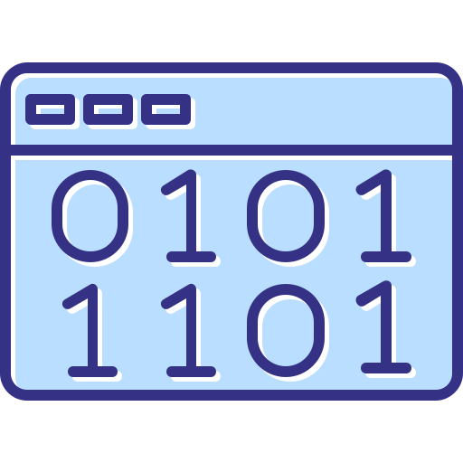 código binario icono gratis