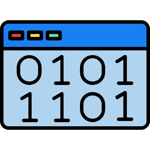 código binario icono gratis