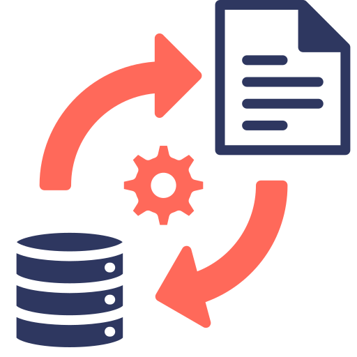 transformación de datos icono gratis