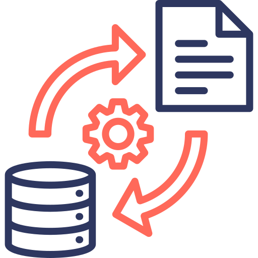 transformación de datos icono gratis