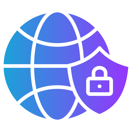 seguridad en línea icono gratis