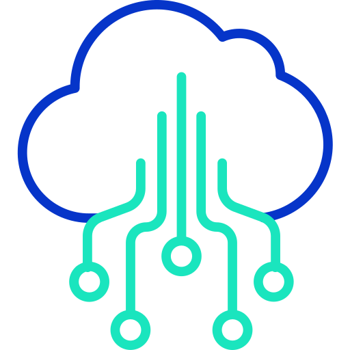 La computación en nube icono gratis