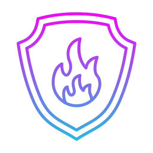 escudo de fuego icono gratis