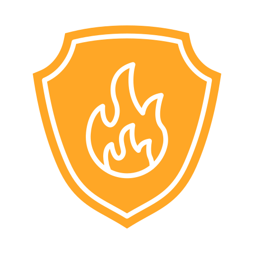 escudo de fuego icono gratis