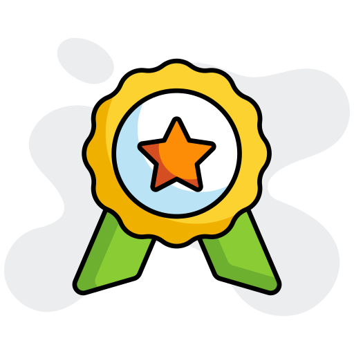 concesión de medallas icono gratis