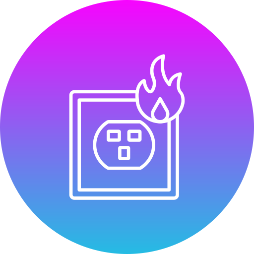 incendio eléctrico icono gratis