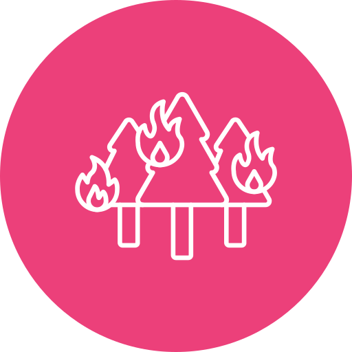 incendio forestal icono gratis