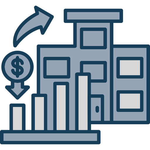 inversión en el mercado icono gratis