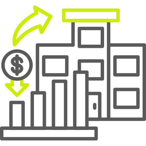 inversión en el mercado icono gratis