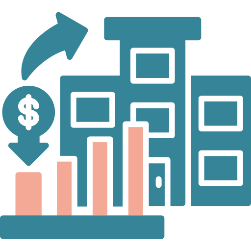 inversión en el mercado icono gratis