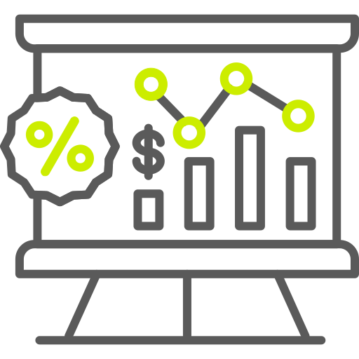 presentación financiera icono gratis