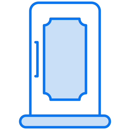 puerta simple icono gratis