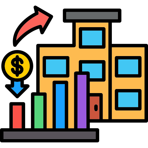 inversión en el mercado icono gratis