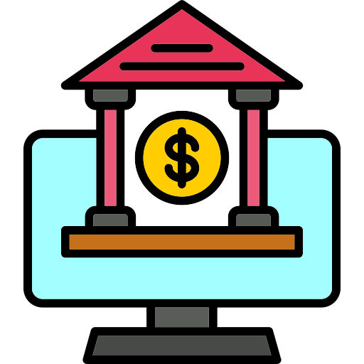 banque en ligne Icône gratuit banque en ligne Icône gratuit
