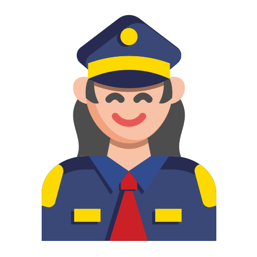 mujer policía icono gratis