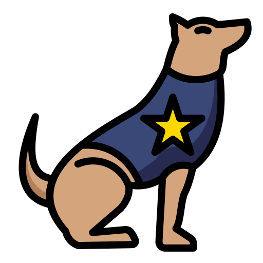 perro policía icono gratis