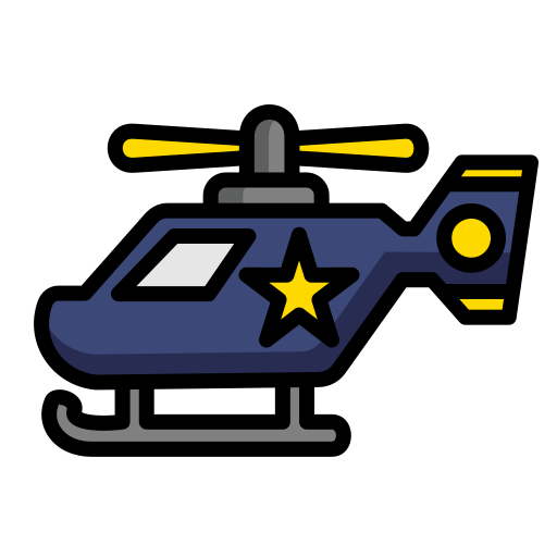 helicóptero policial icono gratis