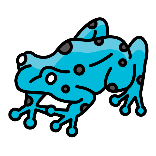 rana venenosa azul icono gratis