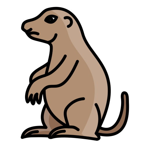 perro de la pradera icono gratis