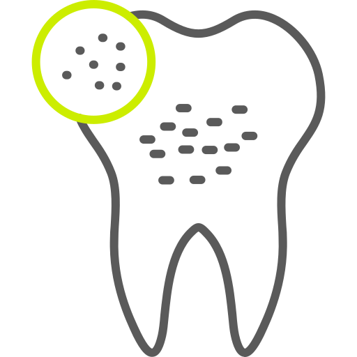 dientes infectados icono gratis