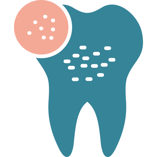 dientes infectados icono gratis