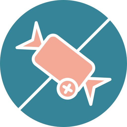 sin dulces icono gratis