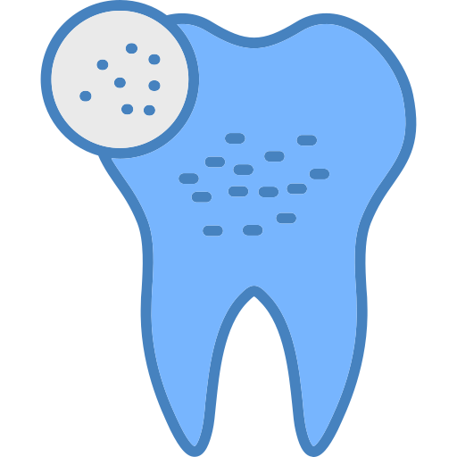 dientes infectados icono gratis