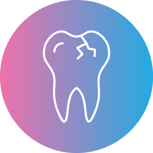 Broken tooth free icon