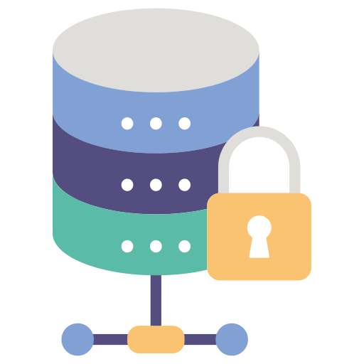 seguridad de datos icono gratis