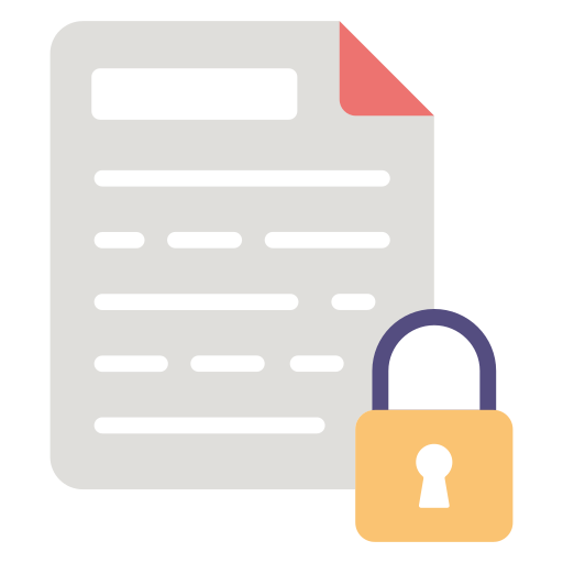 seguridad de los documentos icono gratis