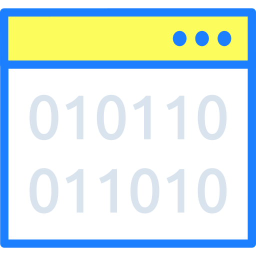 Código binario icono gratis