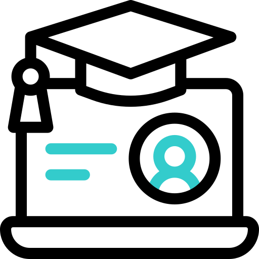 educación en línea icono gratis