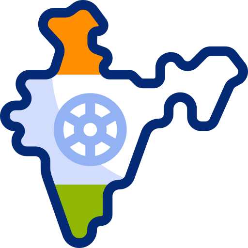 mapa de la india icono gratis