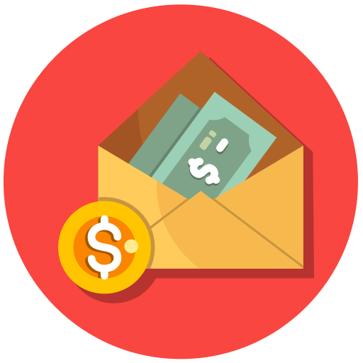 Cash envelope free icon
