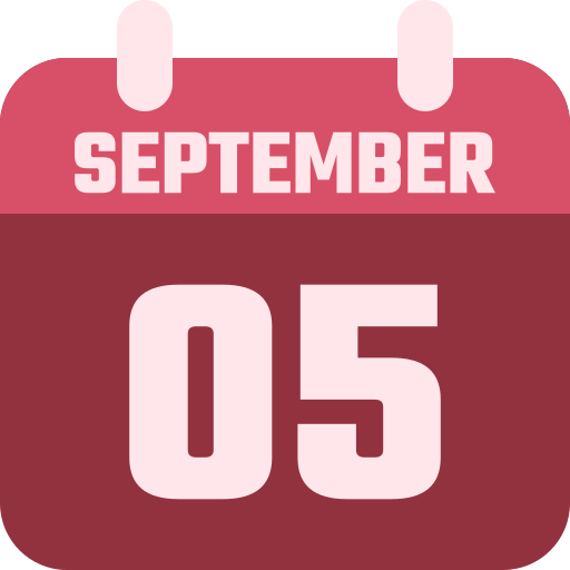 5 de septiembre icono gratis