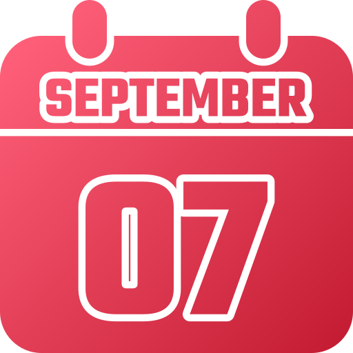 7 de septiembre icono gratis