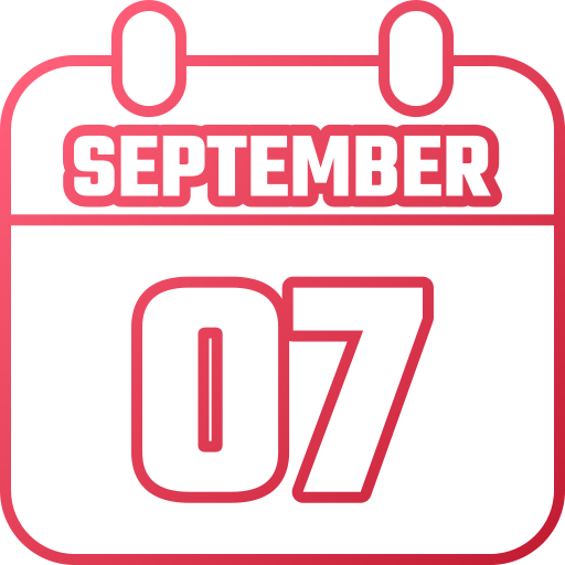 7 de septiembre icono gratis