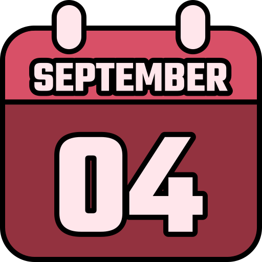 4 de septiembre icono gratis