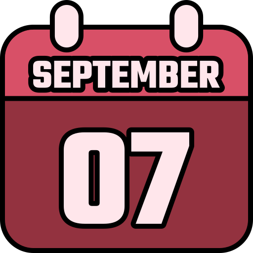 7 de septiembre icono gratis